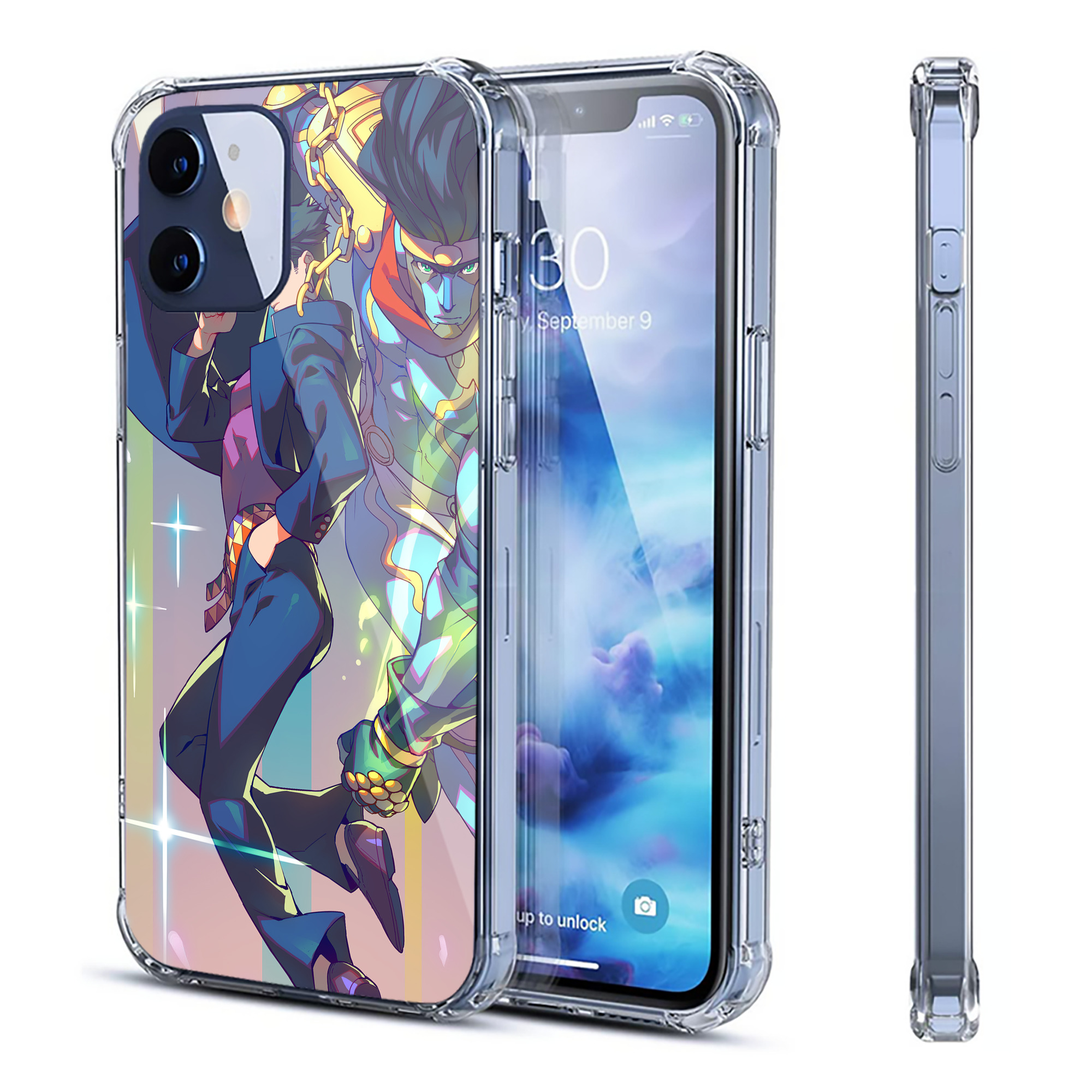 （画像用） ジョジョの奇妙な冒険 JoJo's Bizarre Adventure 【iPhone 12シリーズ対応】透明スマホケース（クリアソフトケース）
